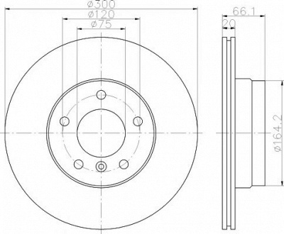 HELLA PAGID 8dd355111281 -  Тормозной диск